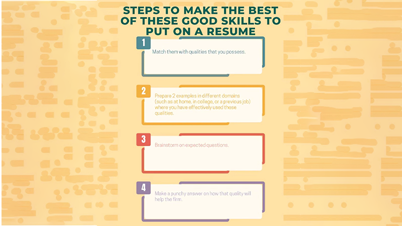 How to Make the Best of These Good Skills to Put on a Resumee