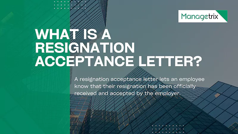 Resignation acceptance letter