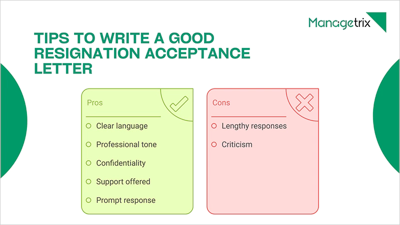 Tips to Write a Good Resignation Acceptance Letter
