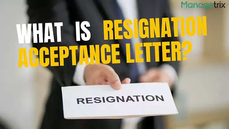 What is a resignation acceptance letter