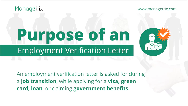 Purpose of an Employment Verification Letter